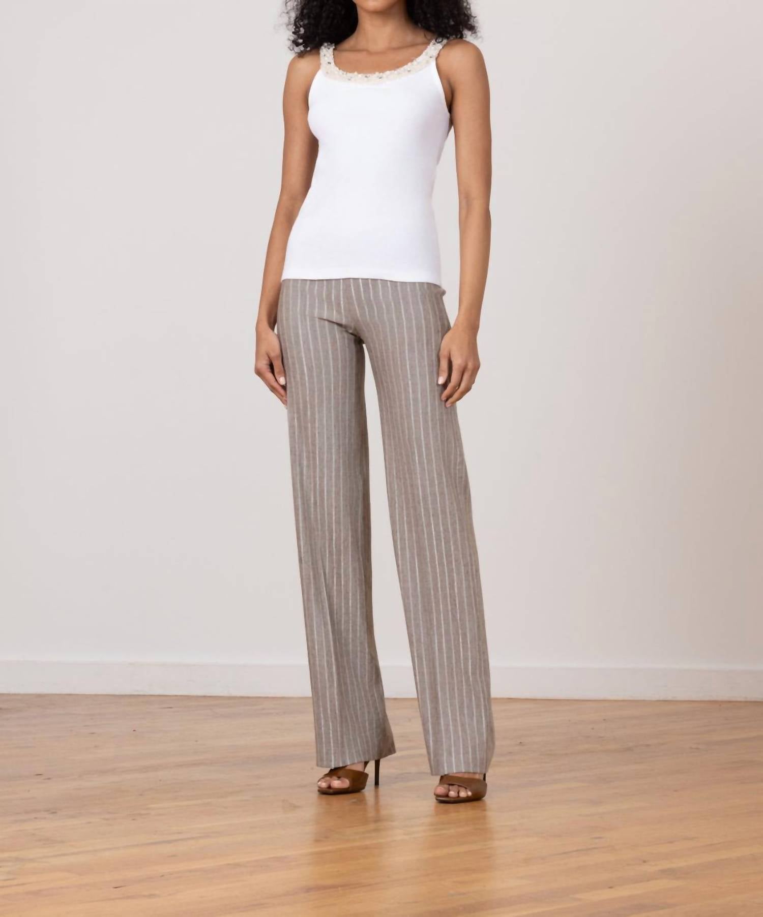Avenue Montaigne - FLAVIA LINEN SOLAR PANTS