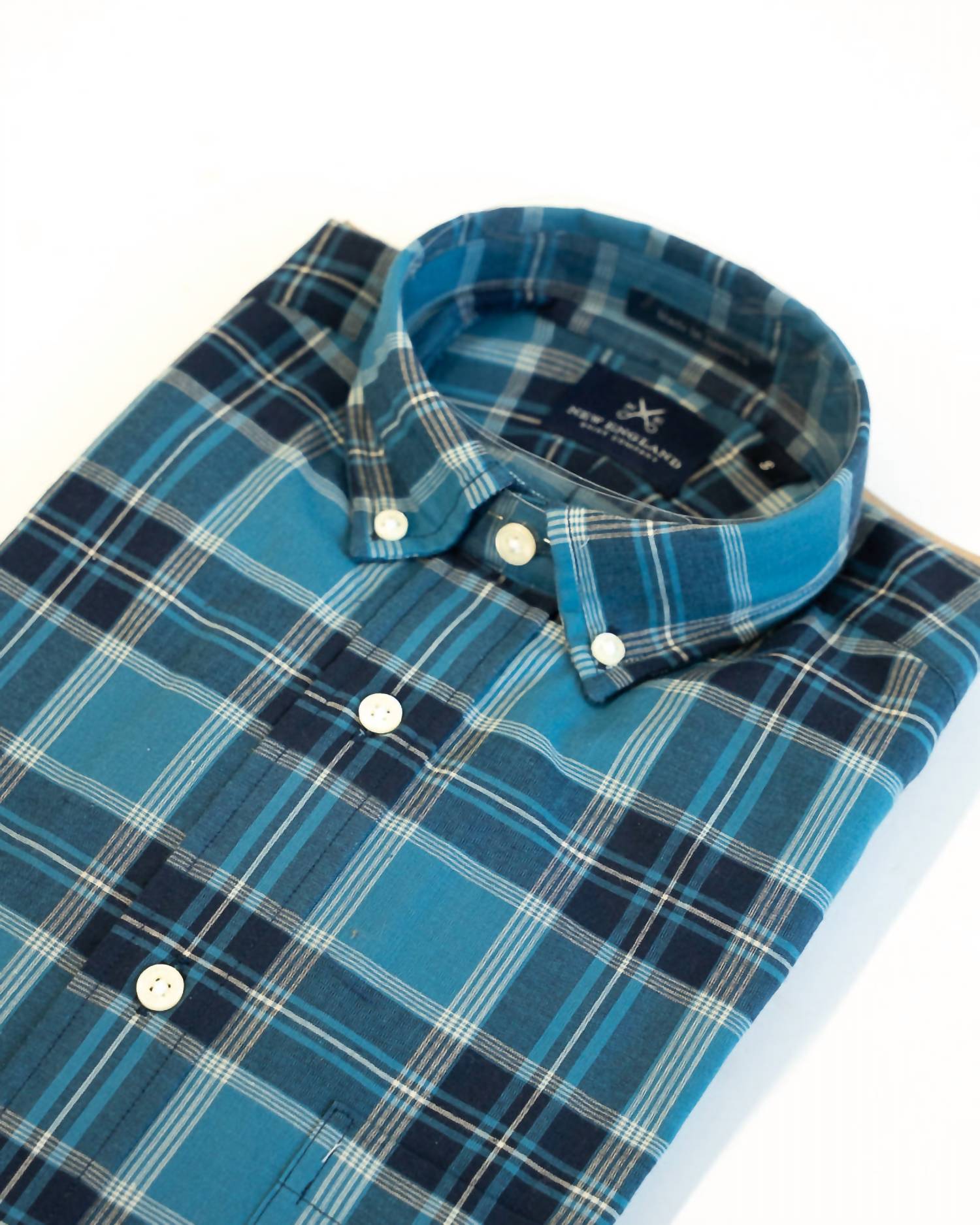 New England Shirt Company - Men's Authentic Madras Button Down Shirt