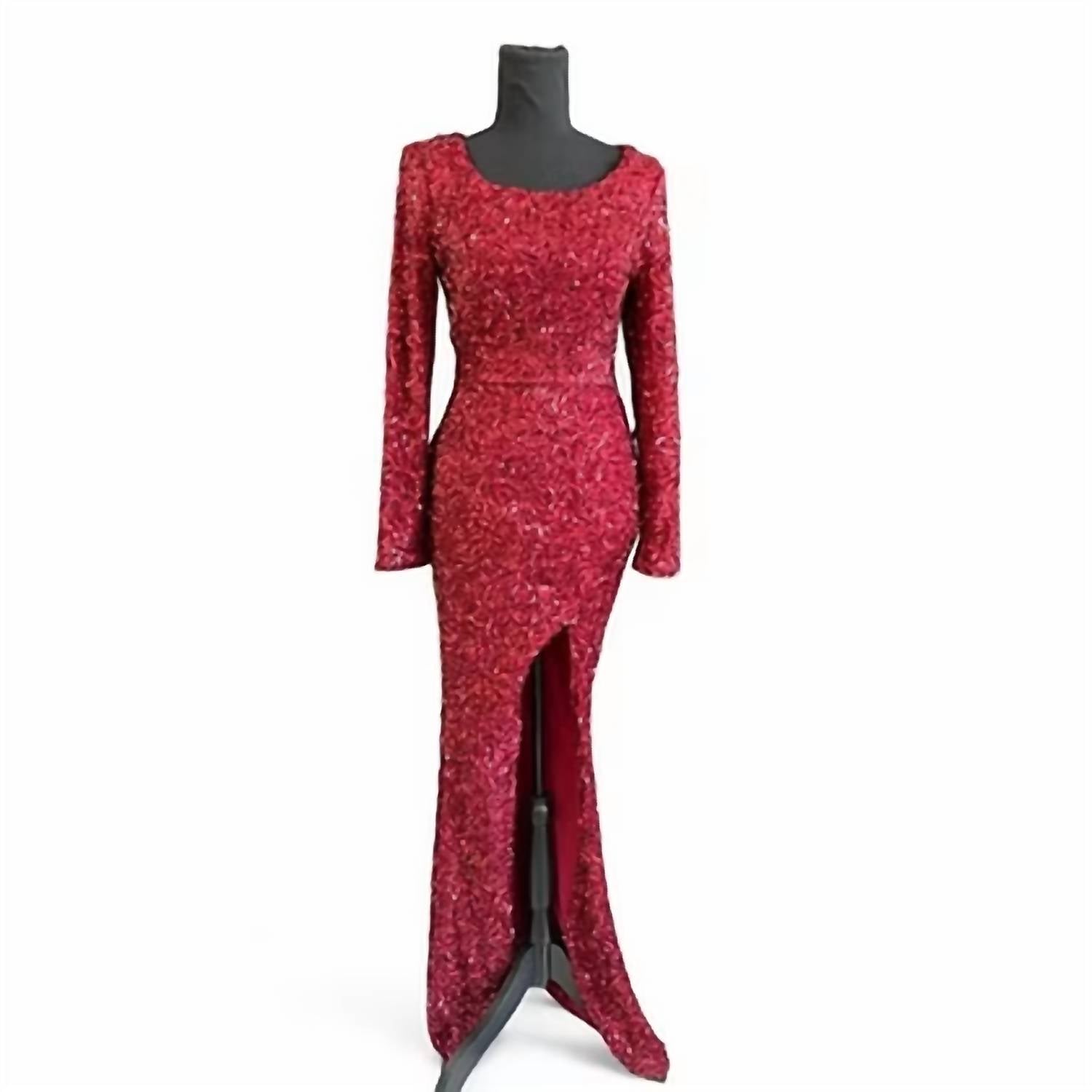 F&P - Women's Long Sleeves Sequin Gown