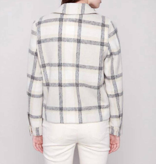 Charlie B - Lurex Plaid Short Jacket