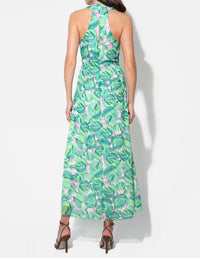 Adelyn Rae - Margot Wrap Tie Waist Printed Maxi Dress