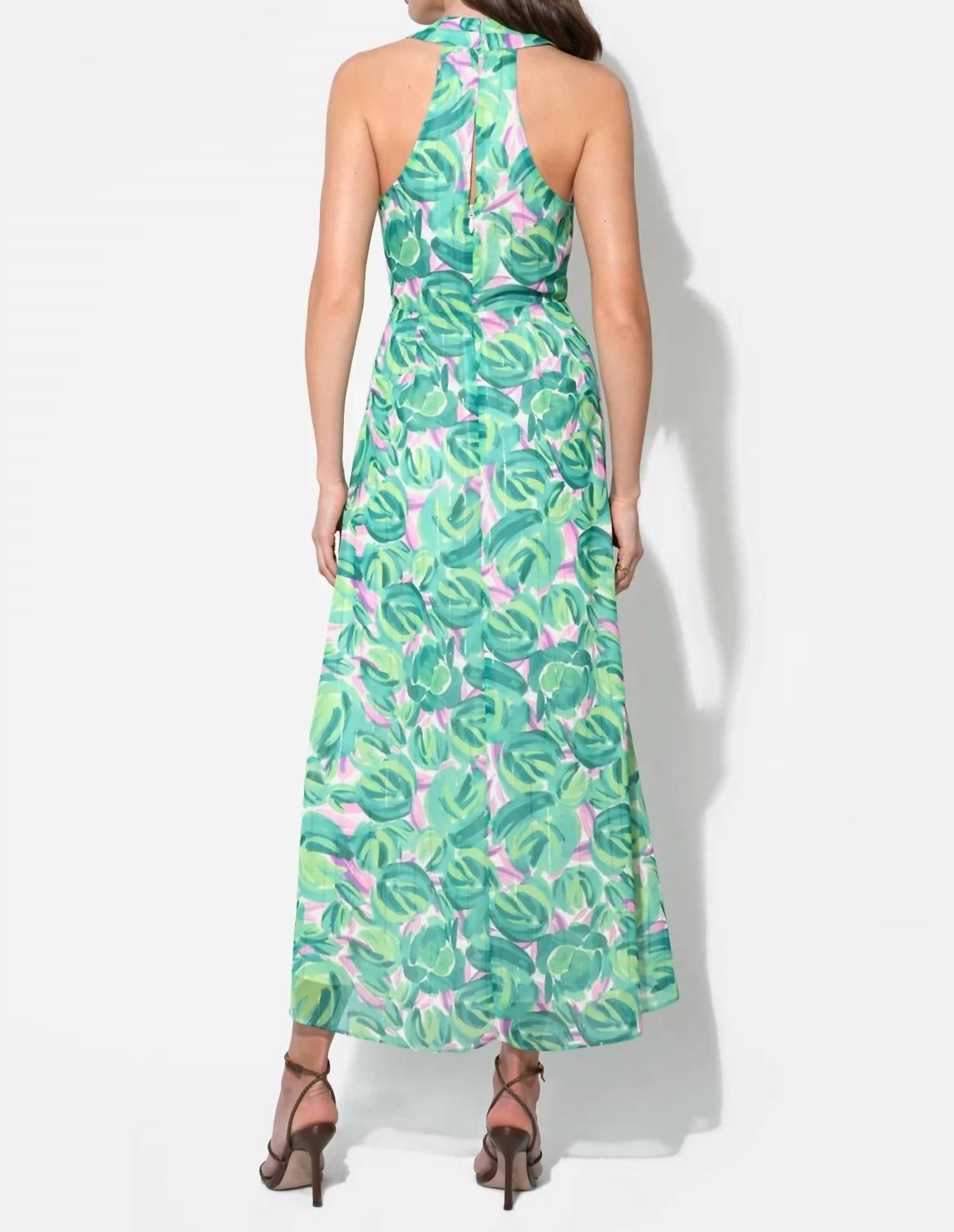 Adelyn Rae - Margot Wrap Tie Waist Printed Maxi Dress