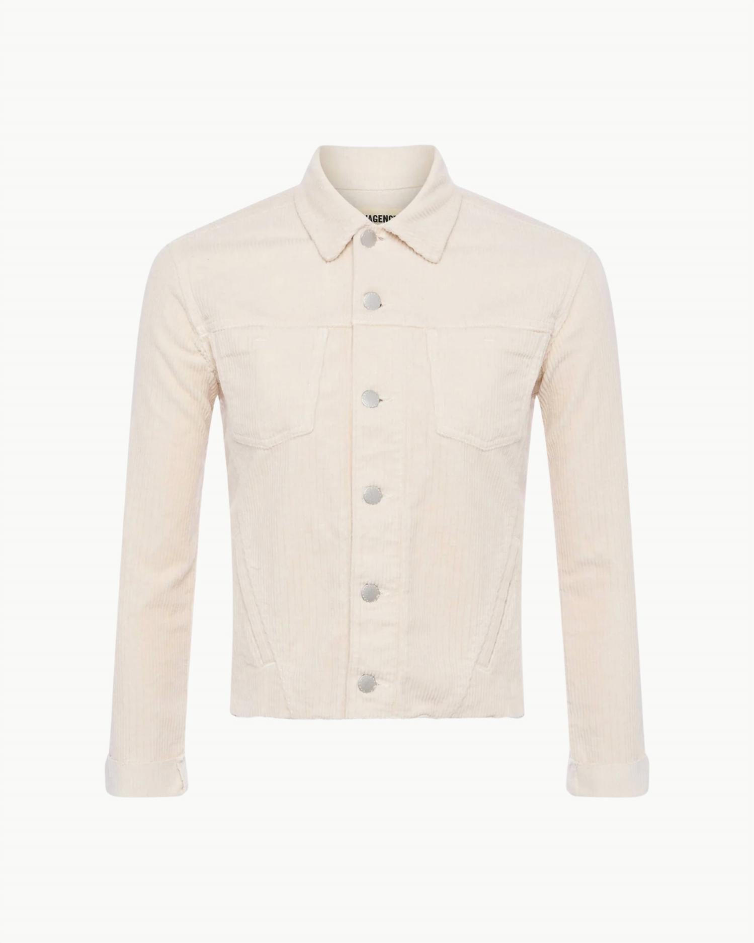 L'Agence Janelle Slim Raw Jacket in french vanilla 2 - women's jacket - view 7