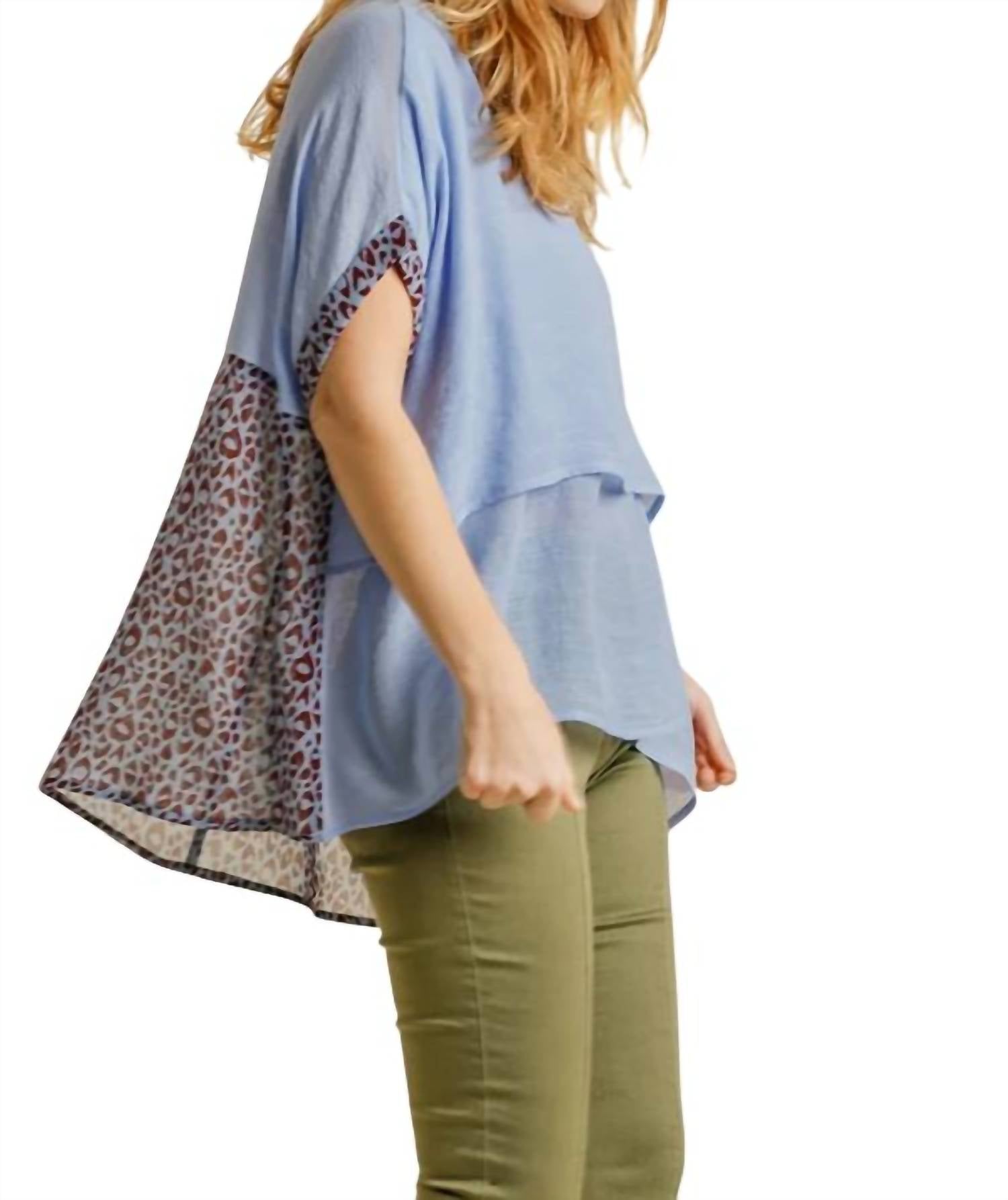 Umgee - Animal Print Layered Top