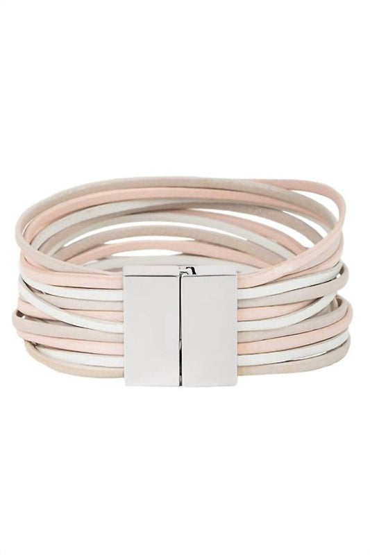 Saachi - Women's Jolie Metallic Leather Bracelet