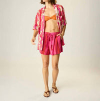 natalie martin Jasper Short in sea glass cotton pink - women's shorts - alternate view