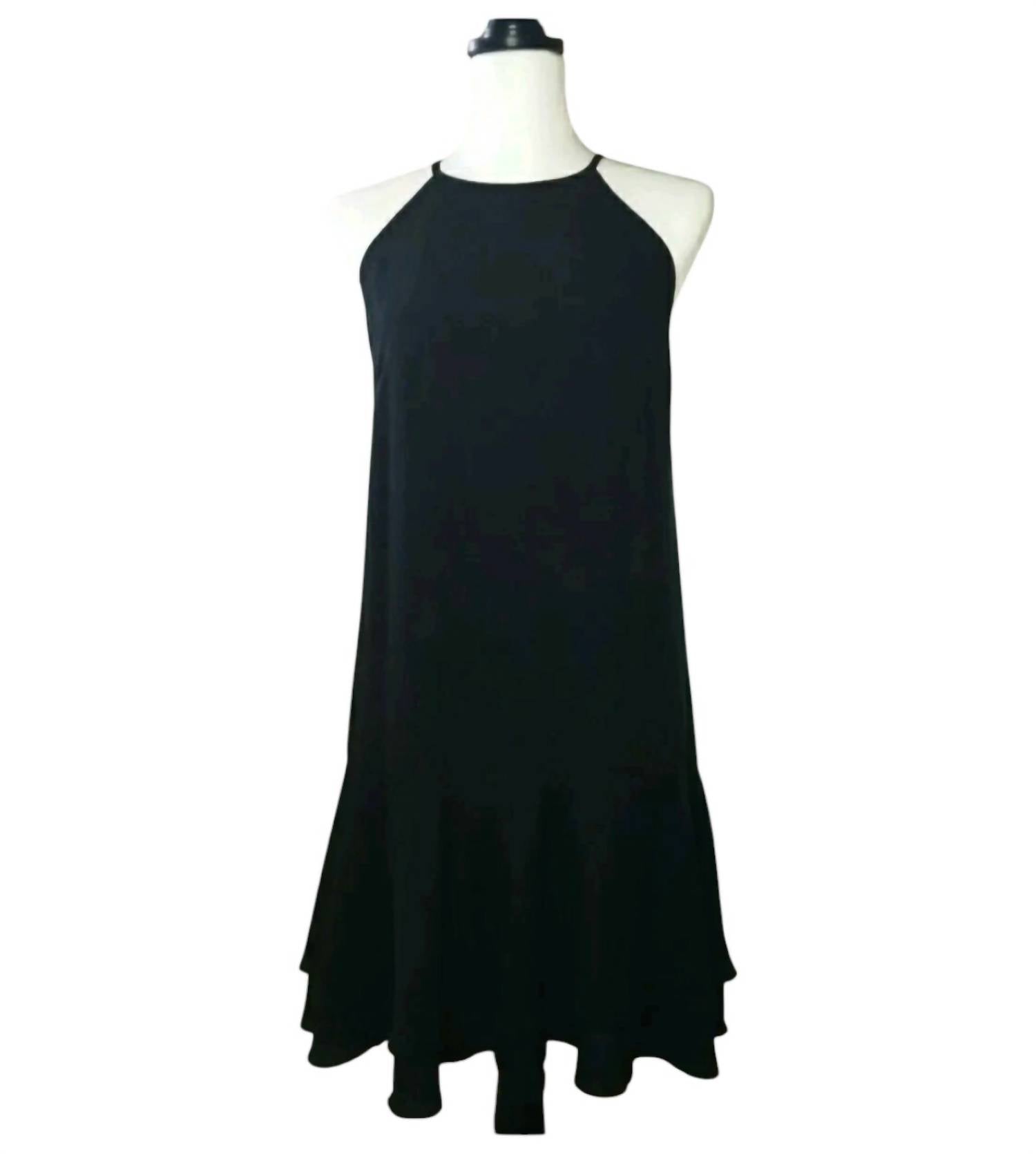 Fifteen Twenty Women's Halter Tiered Dress in black - women's dress