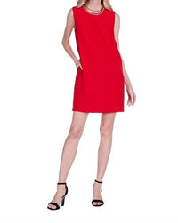 Jade - Embellished Neck Shift Dress