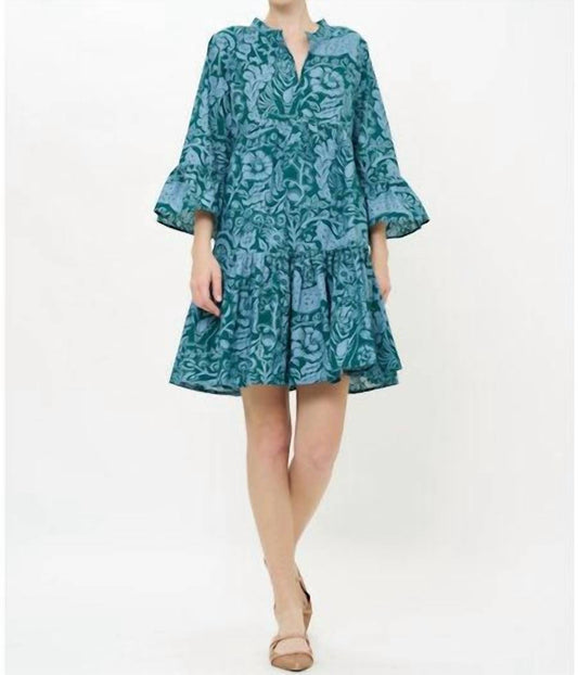 Oliphant - Bell Sleeve Tiered Mini Dress