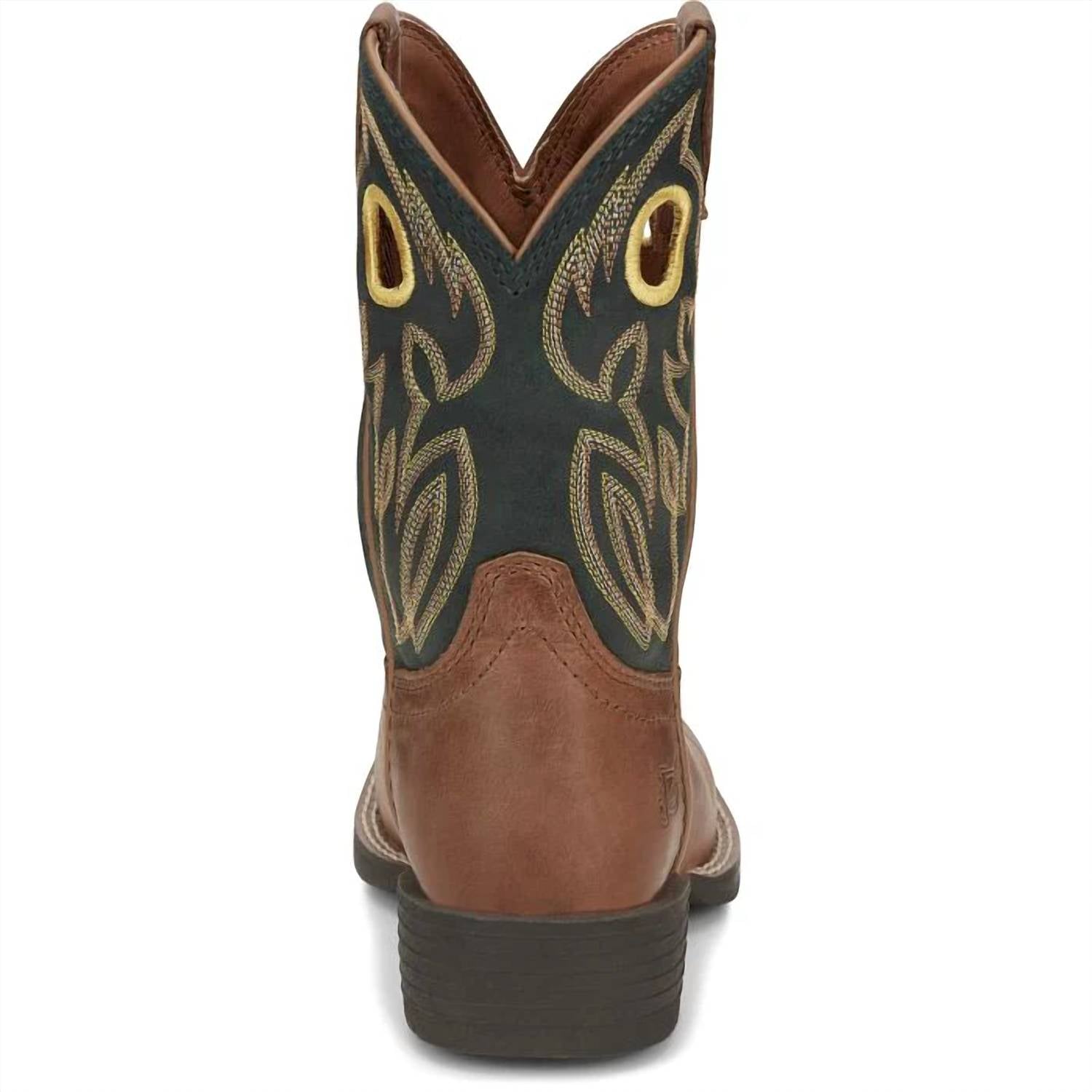 Justin Boots - Boys Bowline Western Boots - Broad Square Toe