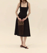 Deluc - Vedra Square Neck & Wide Shoulder Dress