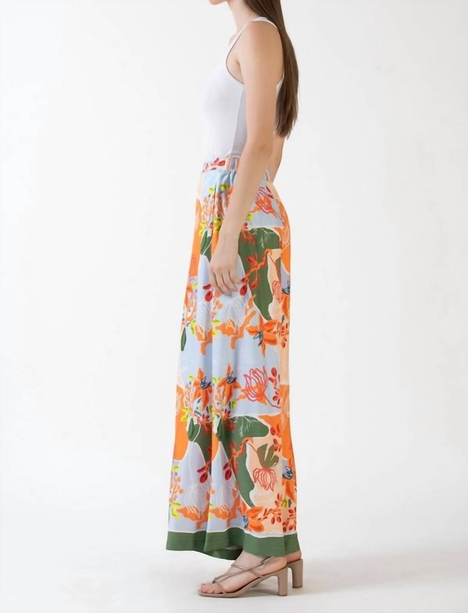 Celina Moon - Jana Wide Leg Print Pant