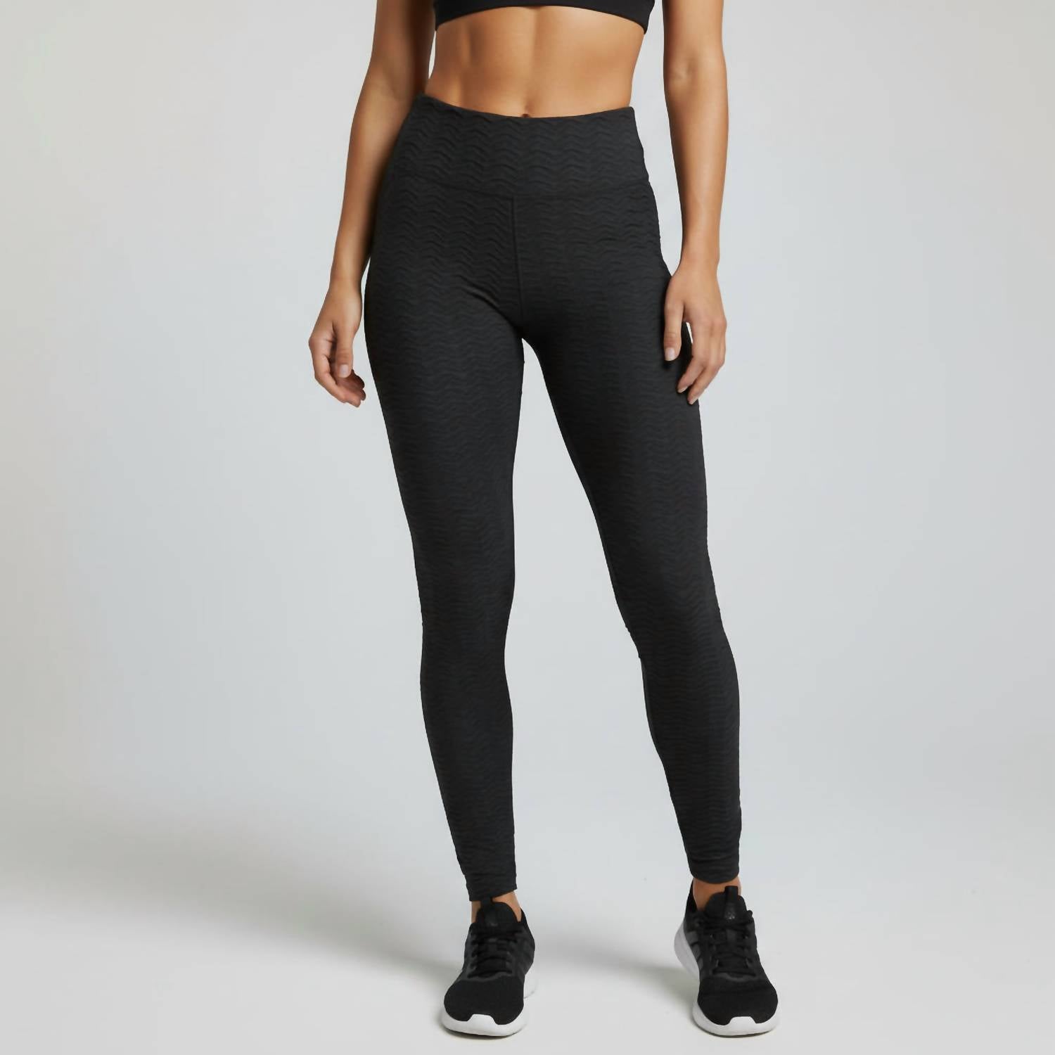 BBrazil Clothing Pyramid Weave Jacquard Long Leggings in black - women's pants