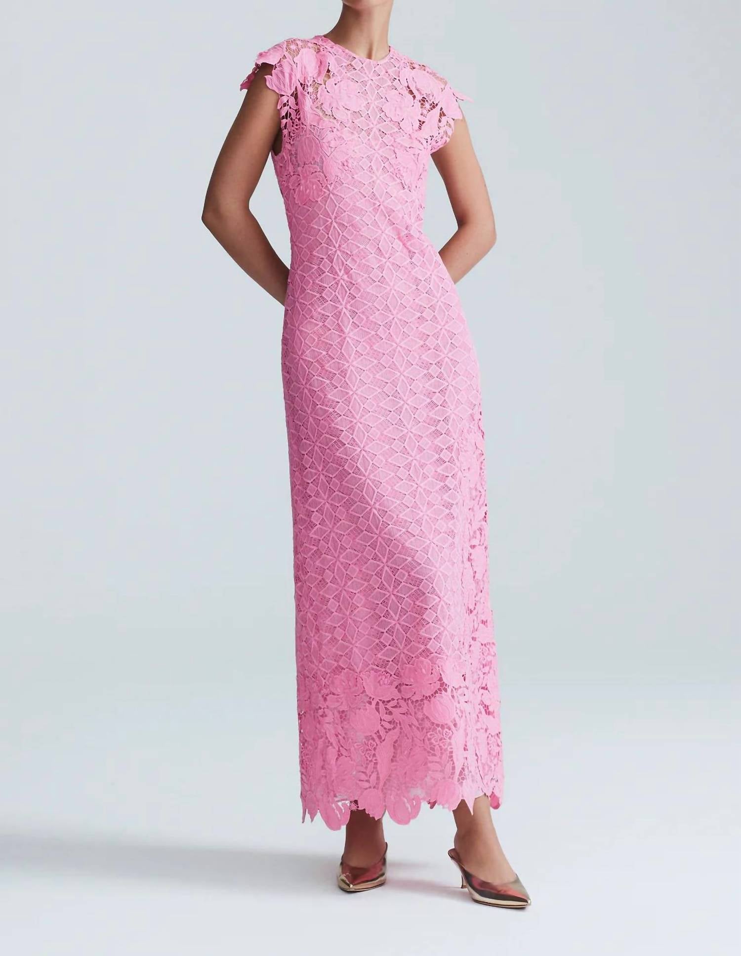 Lela Rose - Lace Sleeveless Pencil Dress