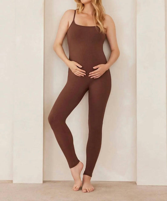 Bumpsuit - Sculpting Rib Soft Maternity Unitard Jumpsuit