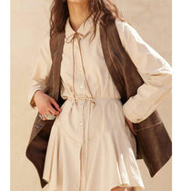 Promesa - Faux Leather Snap-Front Vest