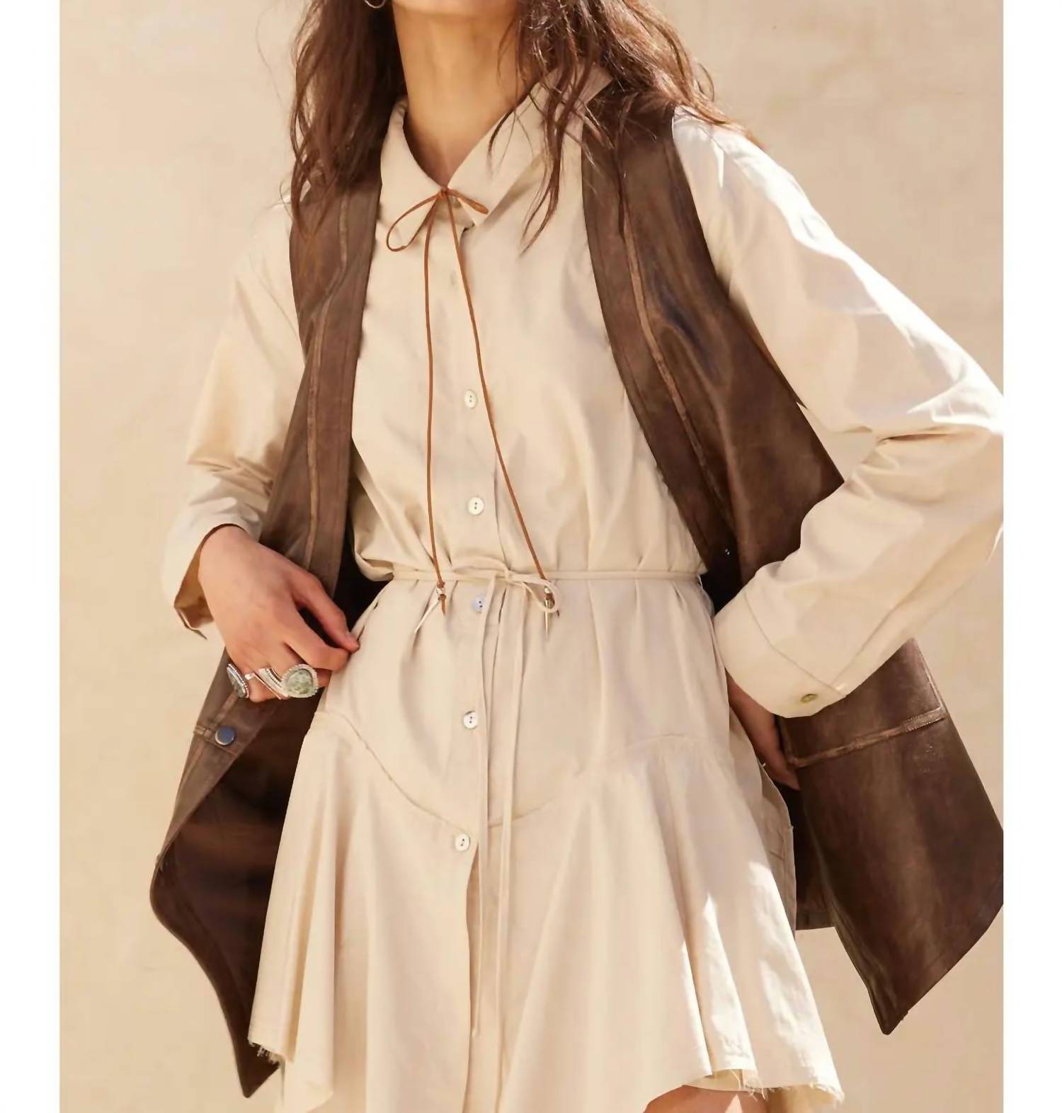 Promesa - Faux Leather Snap-Front Vest