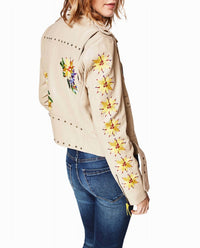 Nicole Miller - Amazon Embroidered Moto Jacket