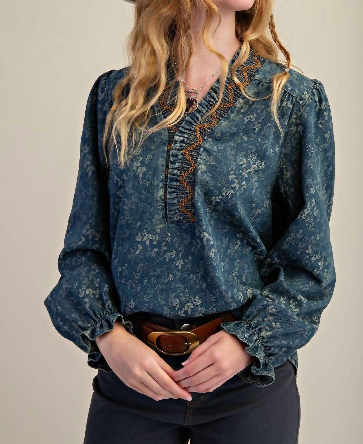 Easel - Women's Jacquard Dirty Top