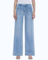 Flying Monkey - High Rise Front Pocket Wide Leg Trouser Jeans