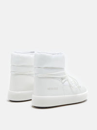 Moon Boot Unisex Light Low Nylon Snow Boots in white - women's shoe - detail view