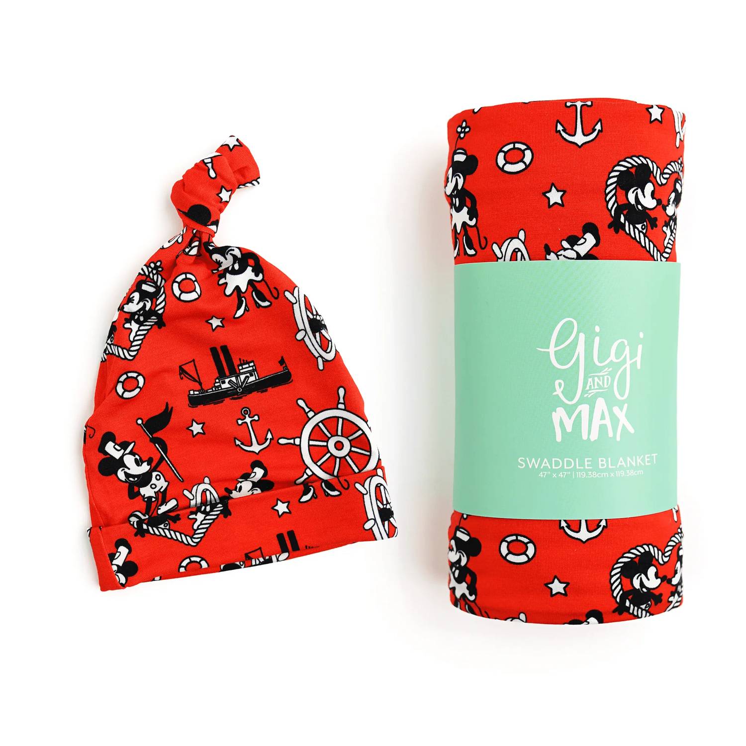 Gigi And Max - Willie Mickey Swaddle Bamboo Baby Blanket