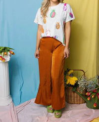 QUEEN OF SPARKLES Scattered Neon Beetle Tee in white - women's t-shirt - detail view