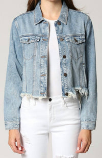 Hidden - Kelso Distressed Fray Jacket