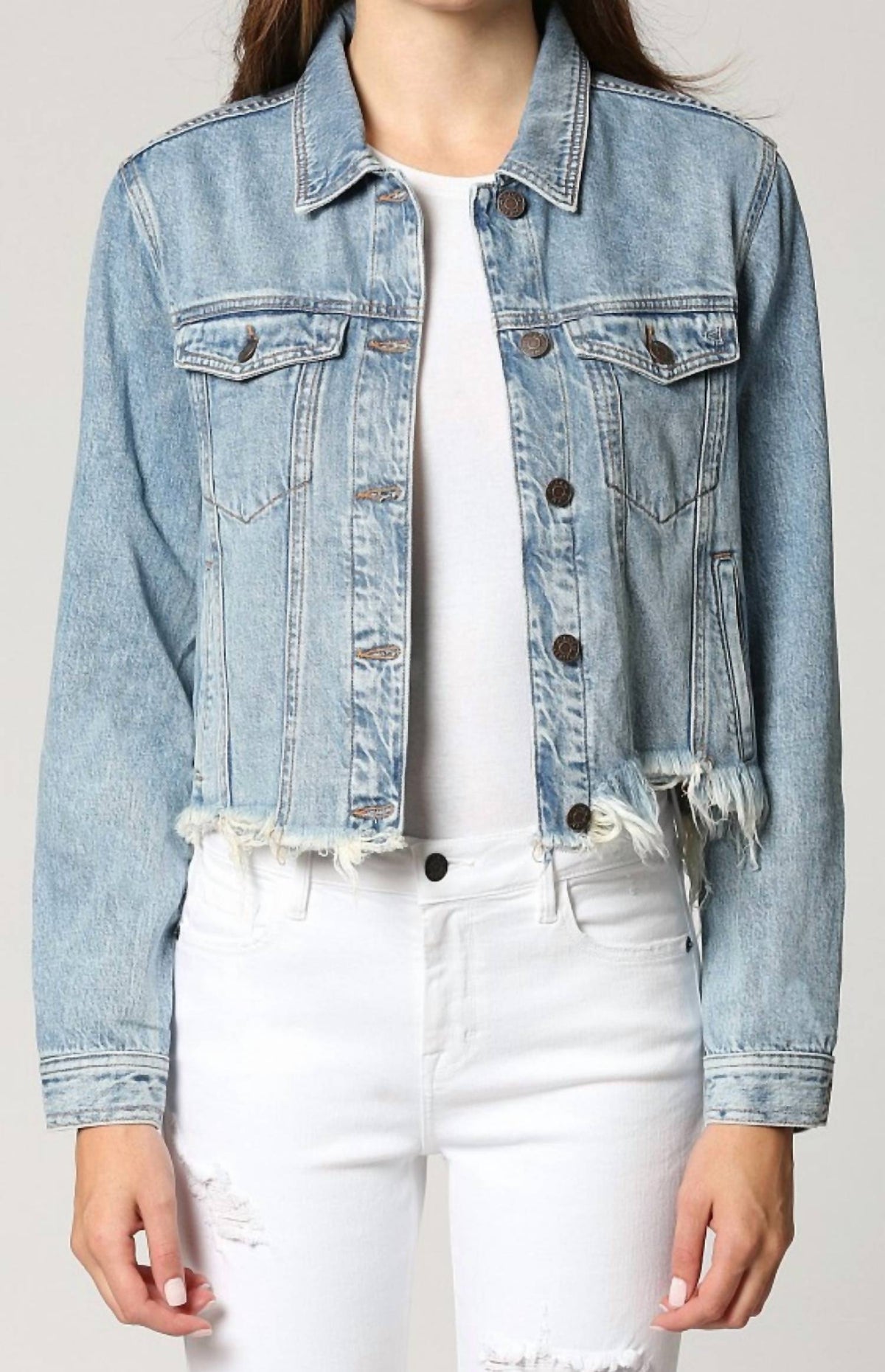 Hidden - Kelso Distressed Fray Jacket