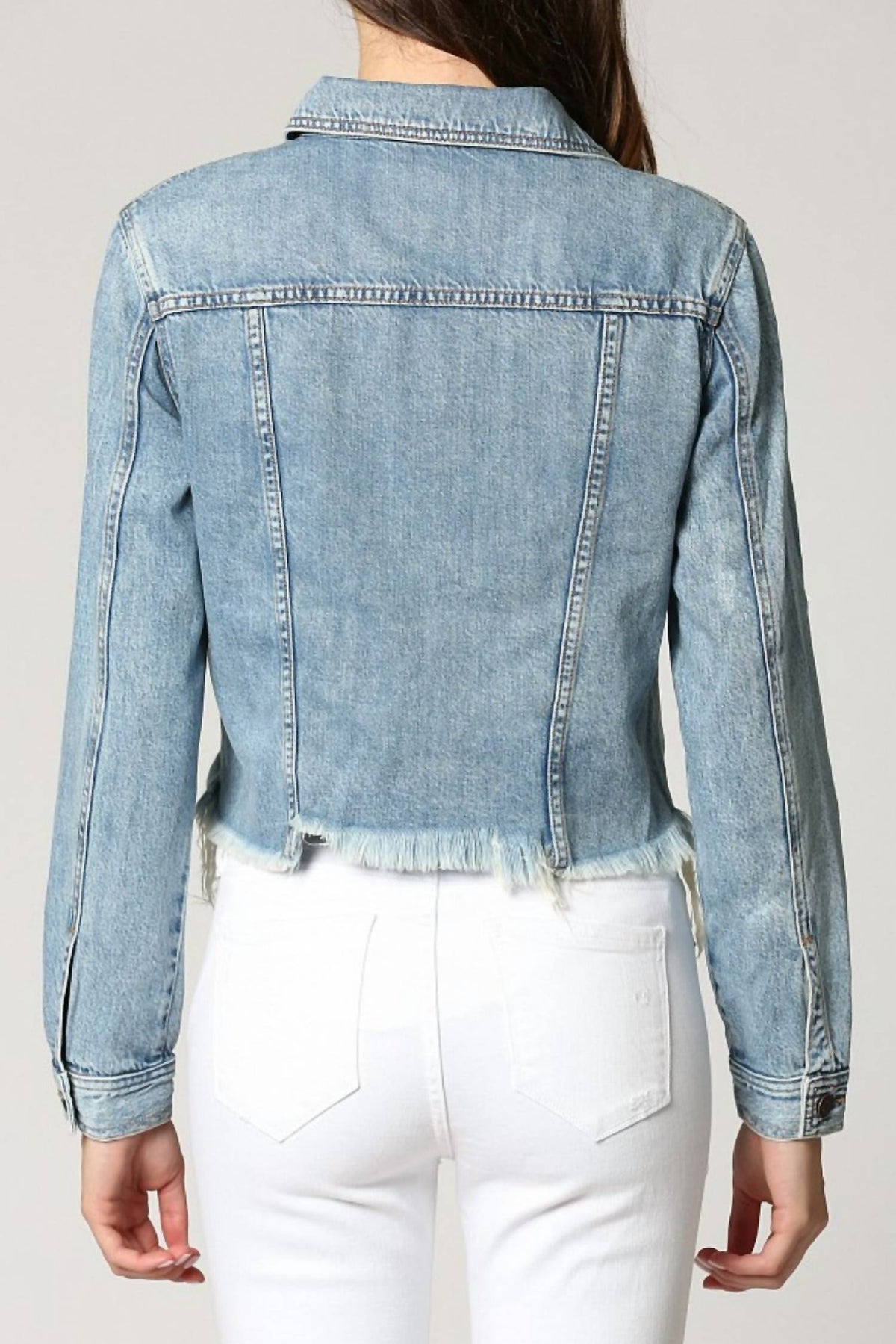 Hidden - Kelso Distressed Fray Jacket