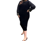 Swuun - Noble Long Sleeve Midi Dress - Plus