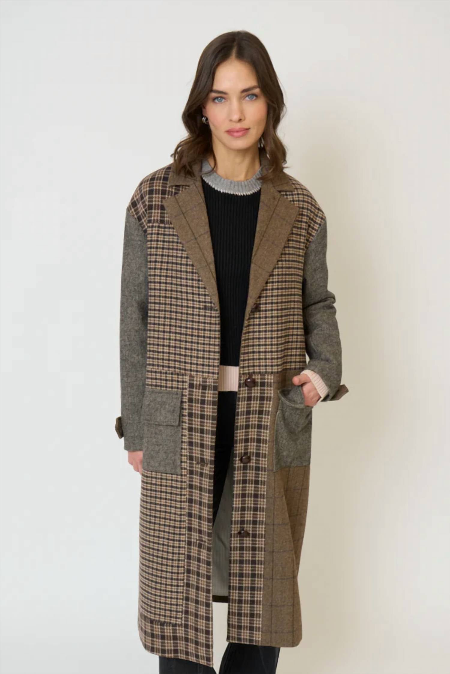 Central Park West - Raven Patchwork Long Coat