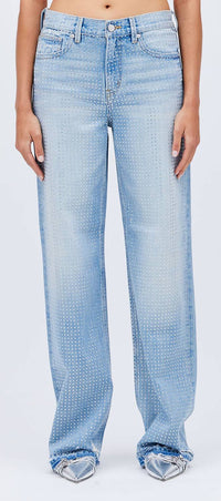 Rblpuppet - Smith Rhinestone-embellished Straight Leg