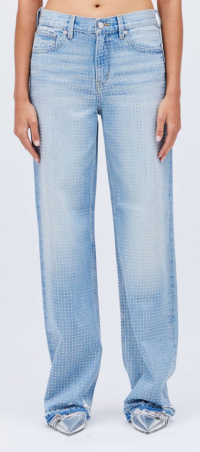 Rblpuppet - Smith Rhinestone-embellished Straight Leg
