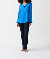 Joseph Ribkoff - Eggshell Straight Top With Button Detail
