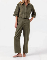 sundays Ismene Mid-rise Pants in moss green - women's pants