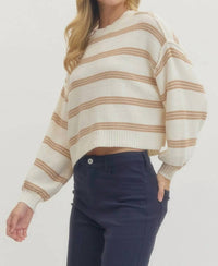 Entro - Line Up Love Striped Sweater