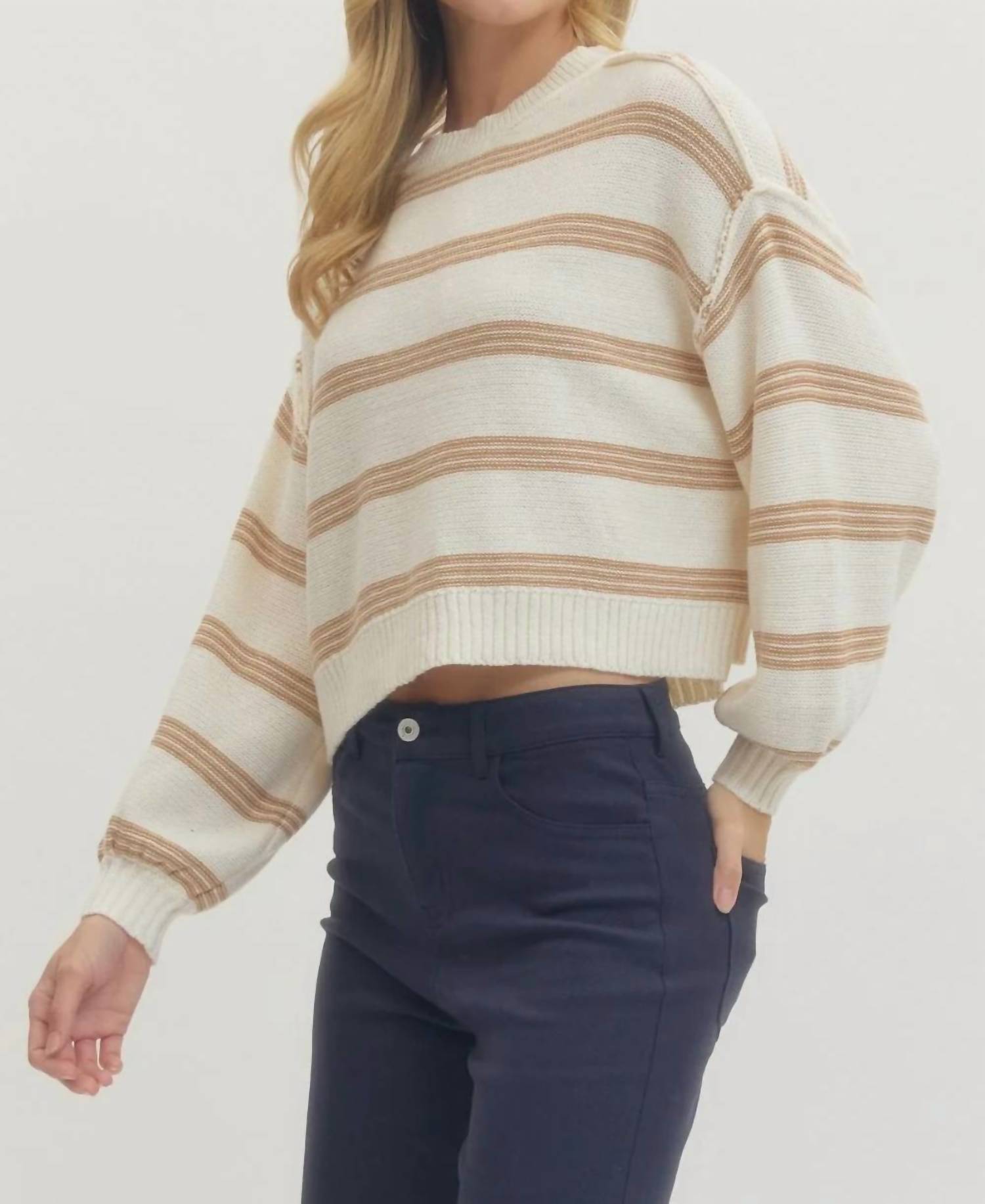 Entro - Line Up Love Striped Sweater