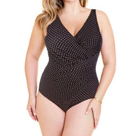 Miraclesuit - Oceanus One Piece In Pin Point Swimsuit - Plus