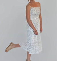 Adora - Squareneck Floral Midi Dress