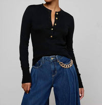 L'Agence - Ronda Knit Henley Top