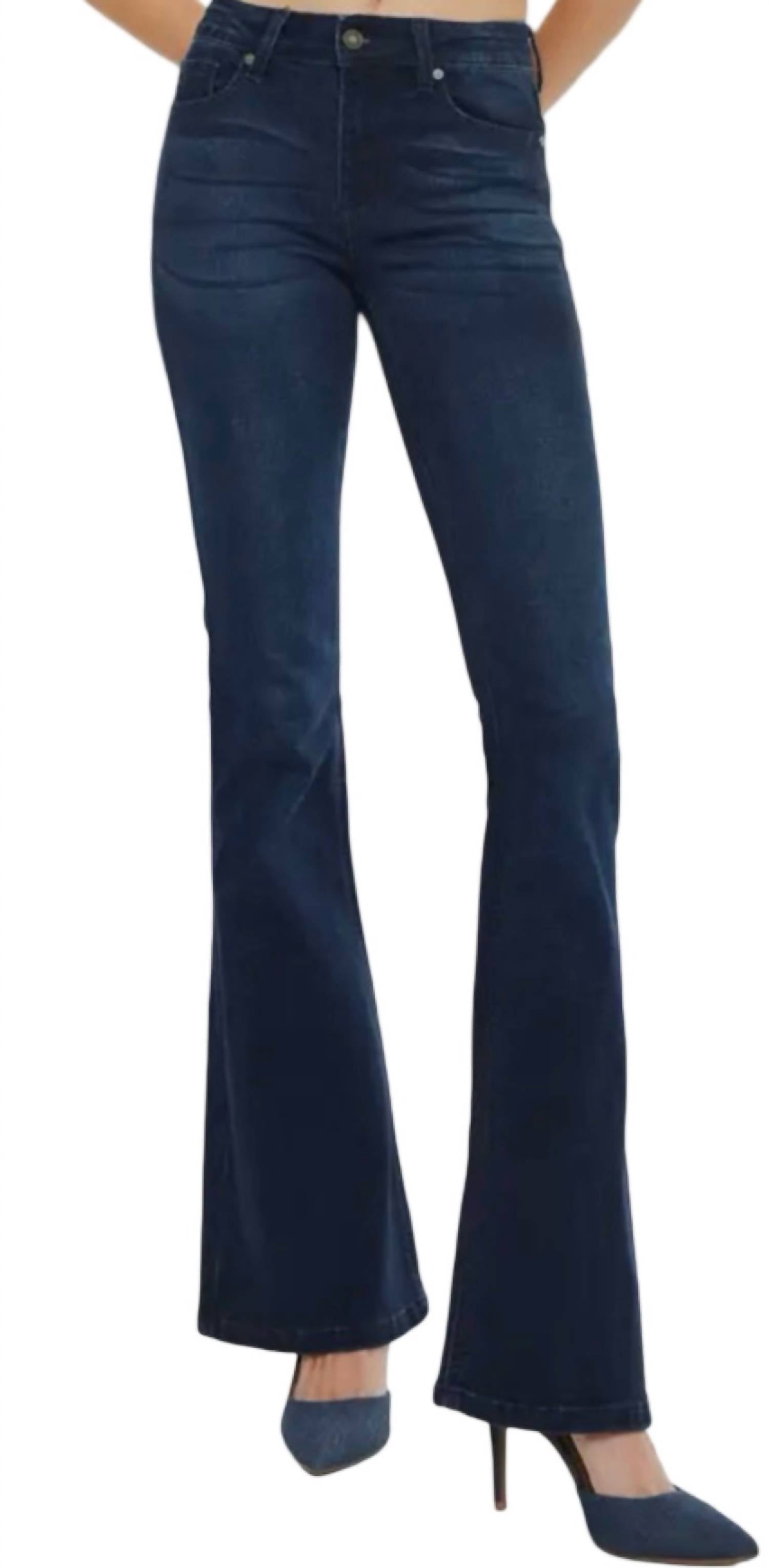 Kancan - Women's Mid Rise Flare Jeans