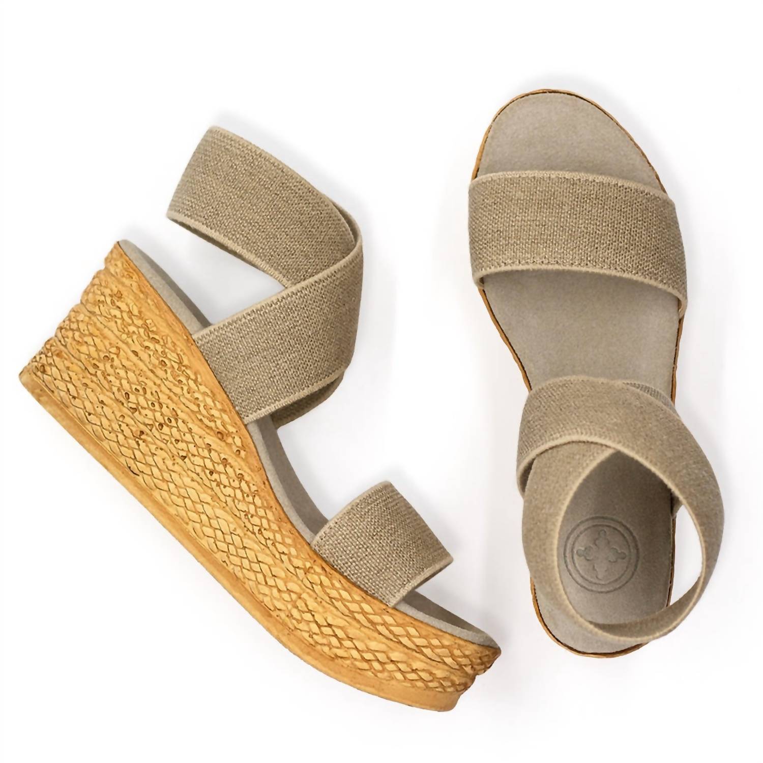 CHARLESTON SHOE CO. Women's Bermuda Wedge Sandal in beige - women's sandal - alternate view