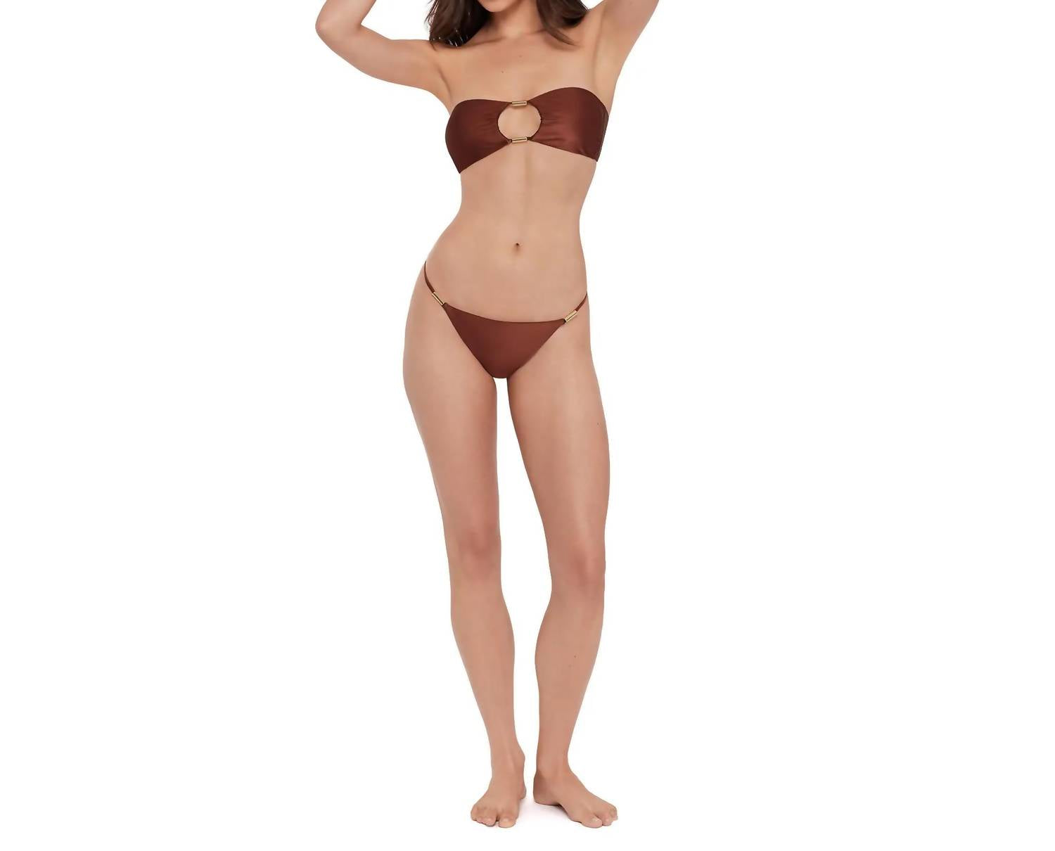 Steve Madden - Cutout Bandeau Bead Bikini Top