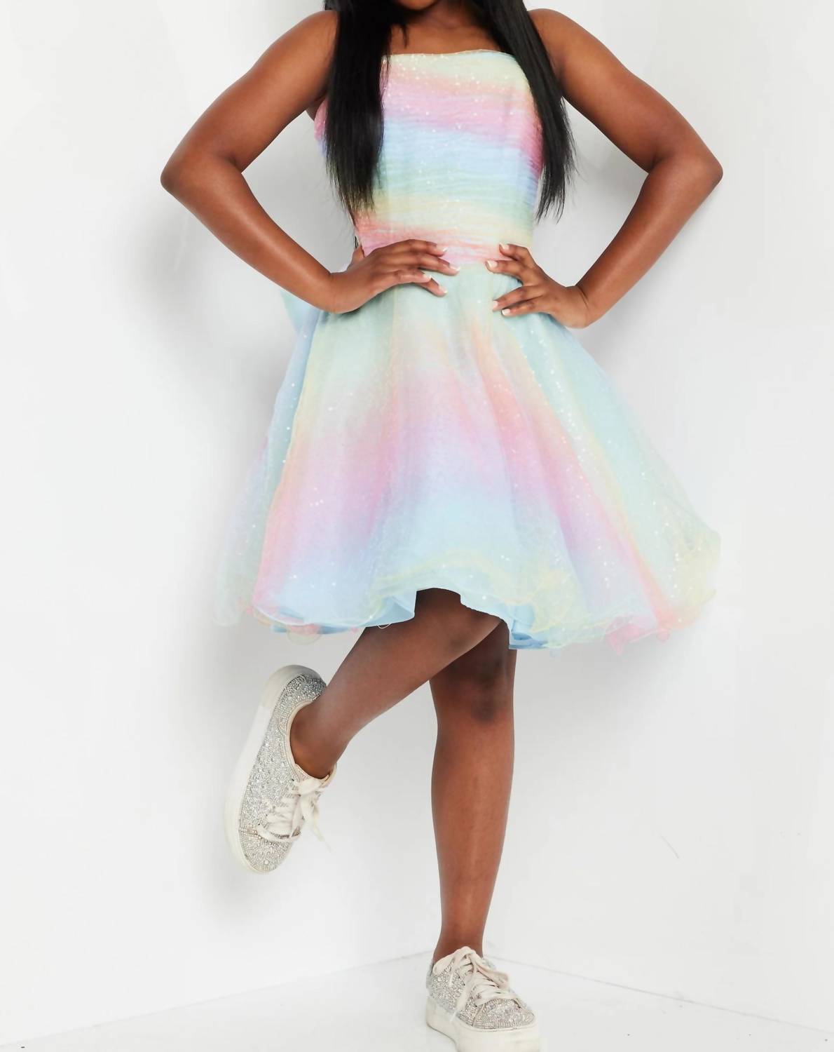Jovani - Sleeveless Mini Gown