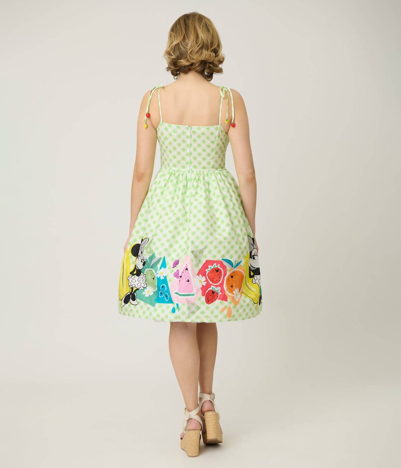 Unique Vintage - Mickey Fruit Salad Swing Dress
