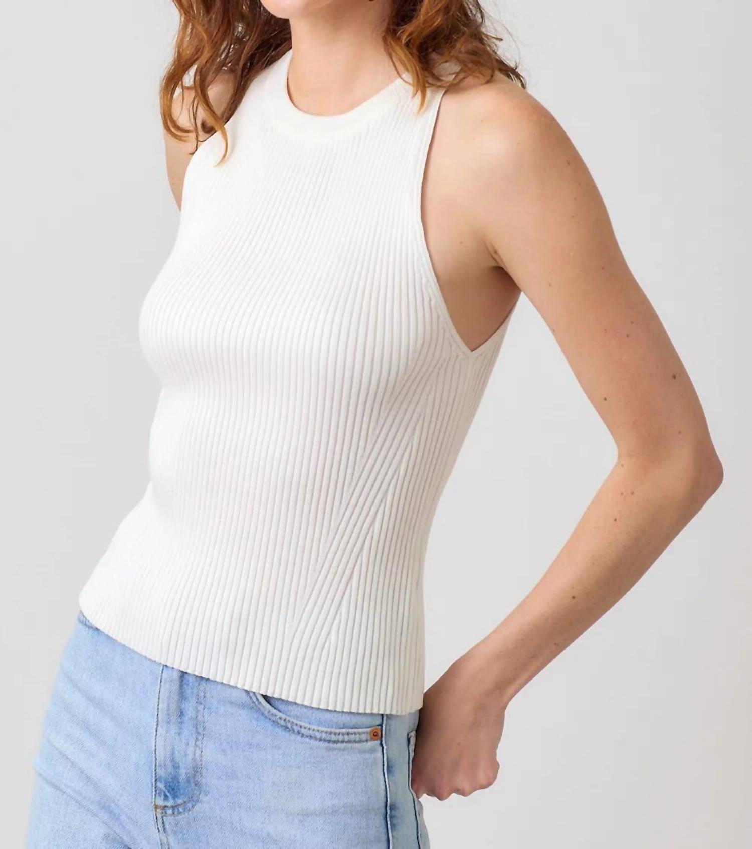 Mystree - Halter Neck Ribbed Tank