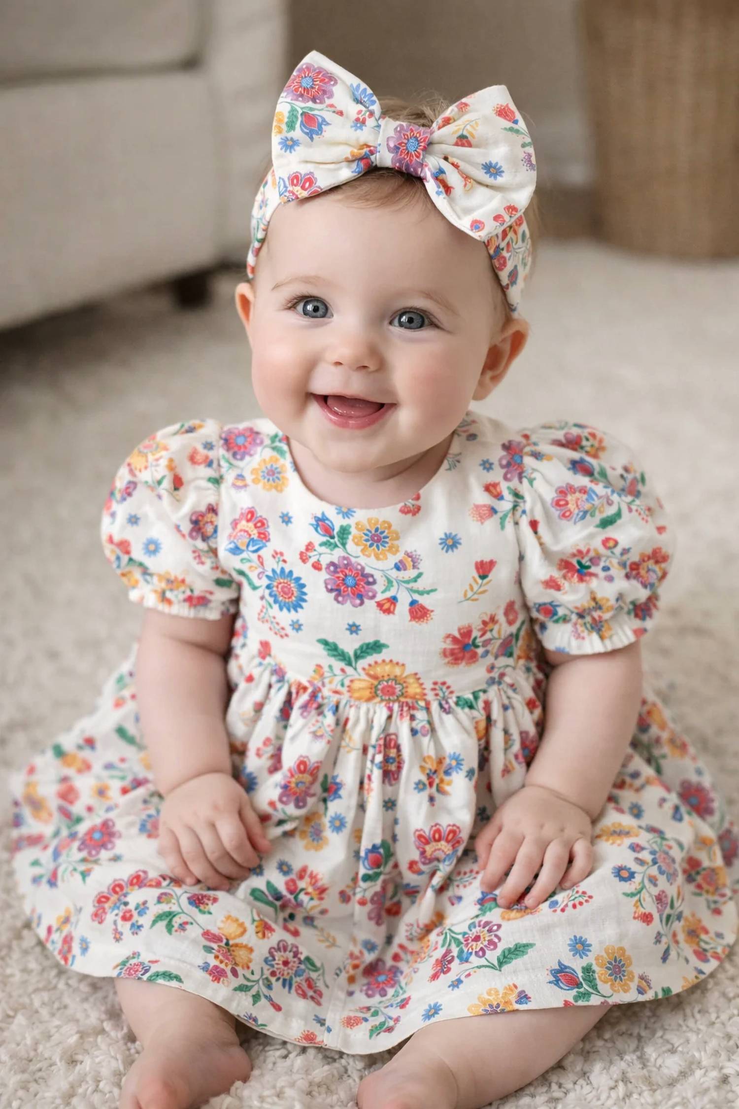 Purebaby - Kid's Floral Dress