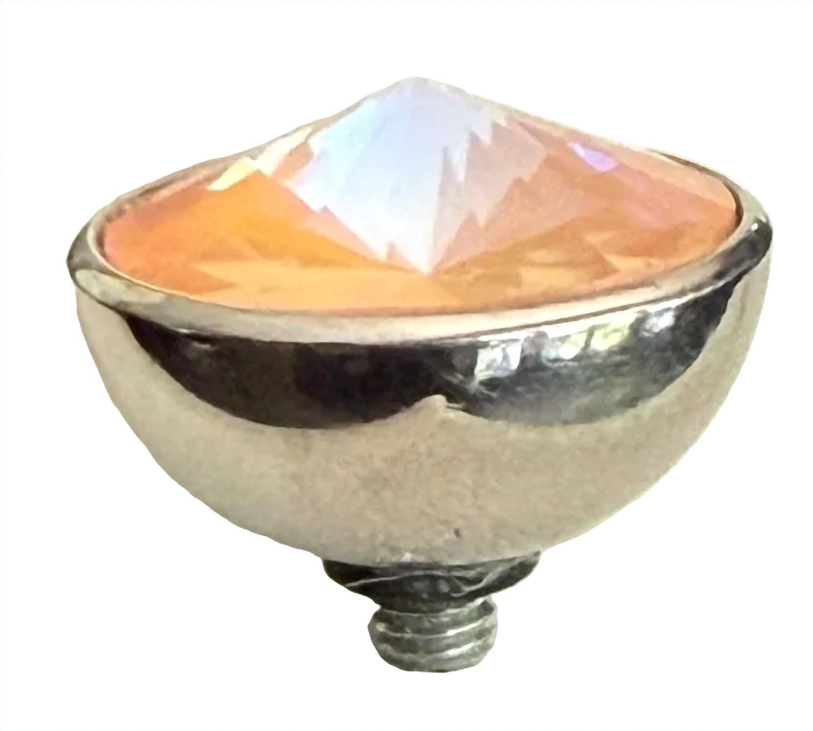 Qudo Women's Bottone 13mm Jewelry Topper in flamingo ignite silver - women's jewelry