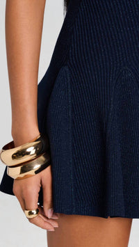 RETROFETE Erica Knit Dress in metallic navy - women's dress - view 4